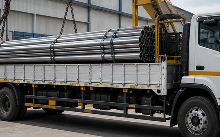 Stainless steel supply and dispatch support for Guindy