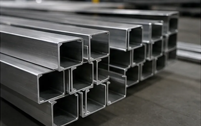 Stainless Steel Channels stock photo