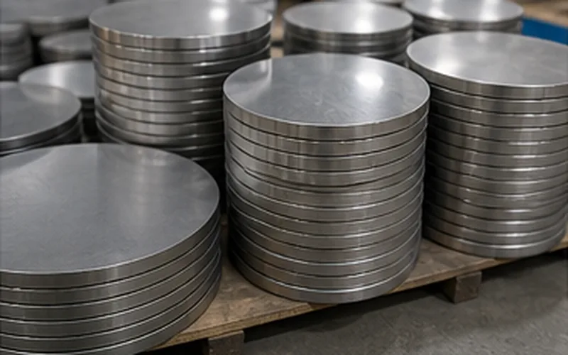 Stainless Steel Circles stock photo