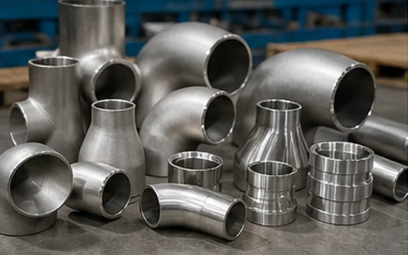 Stainless Steel Fittings stock photo